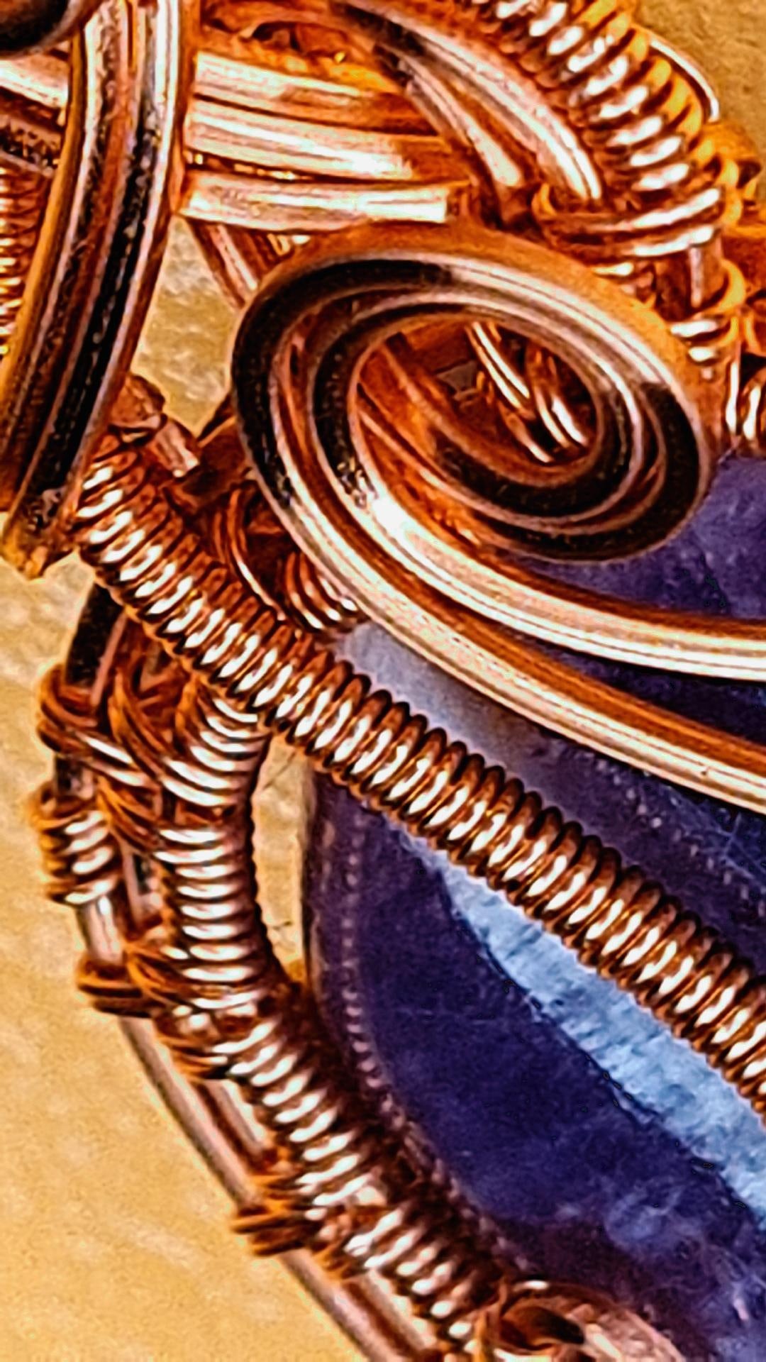 '111 SOUL BLOOM' -AMETHYST CHEVRON PENDANT