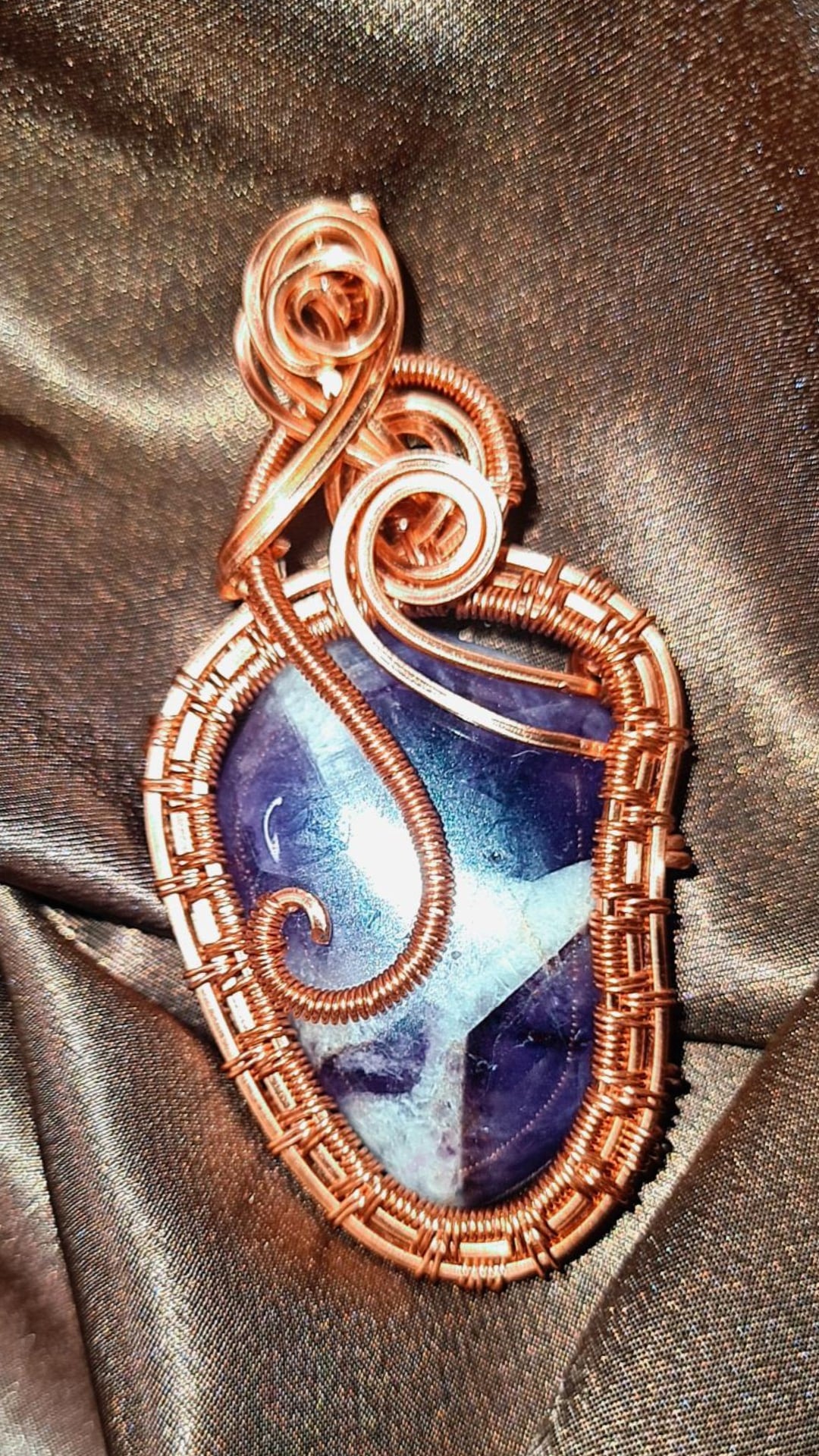'111 SOUL BLOOM' -AMETHYST CHEVRON PENDANT
