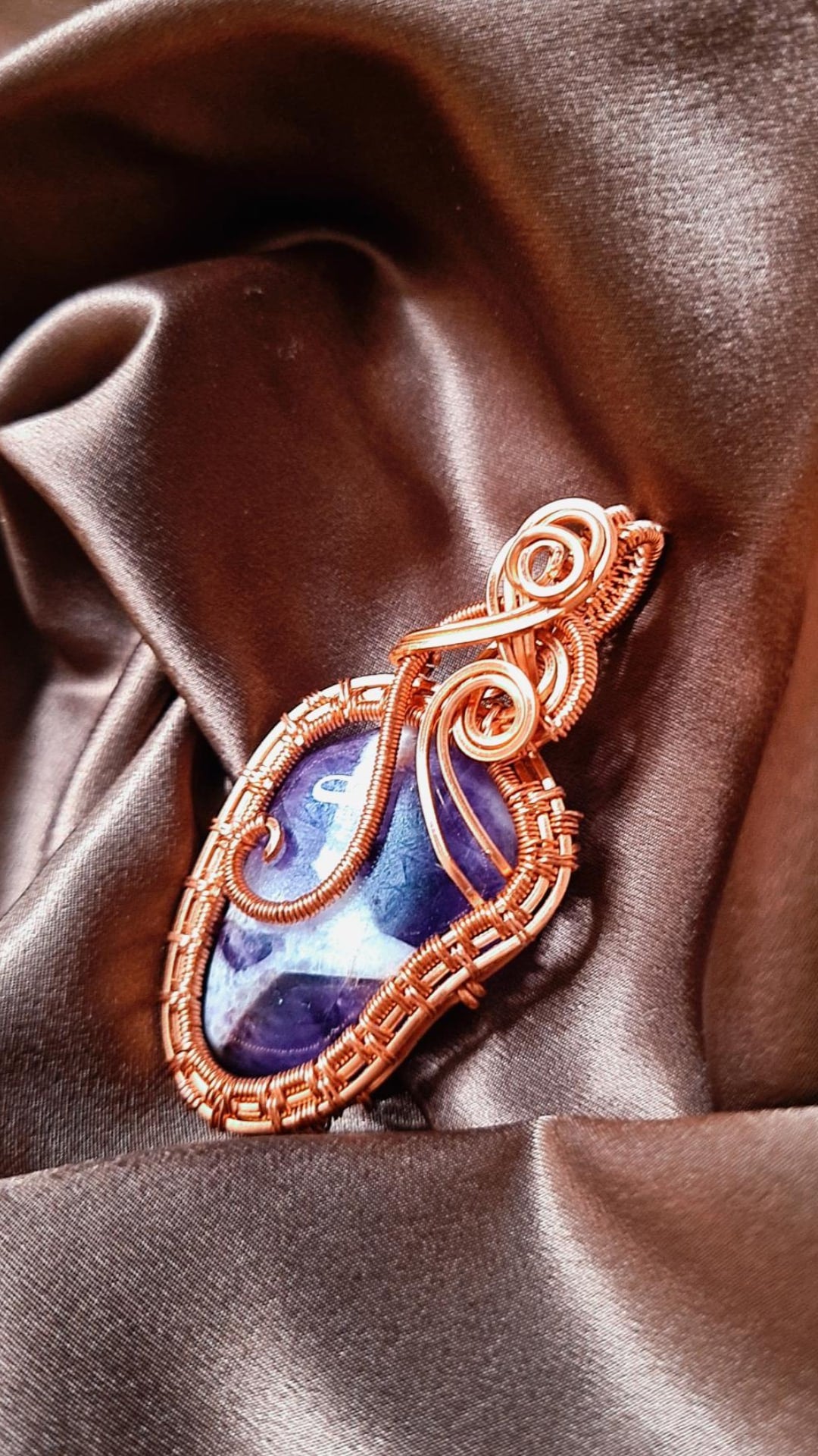 '111 SOUL BLOOM' -AMETHYST CHEVRON PENDANT