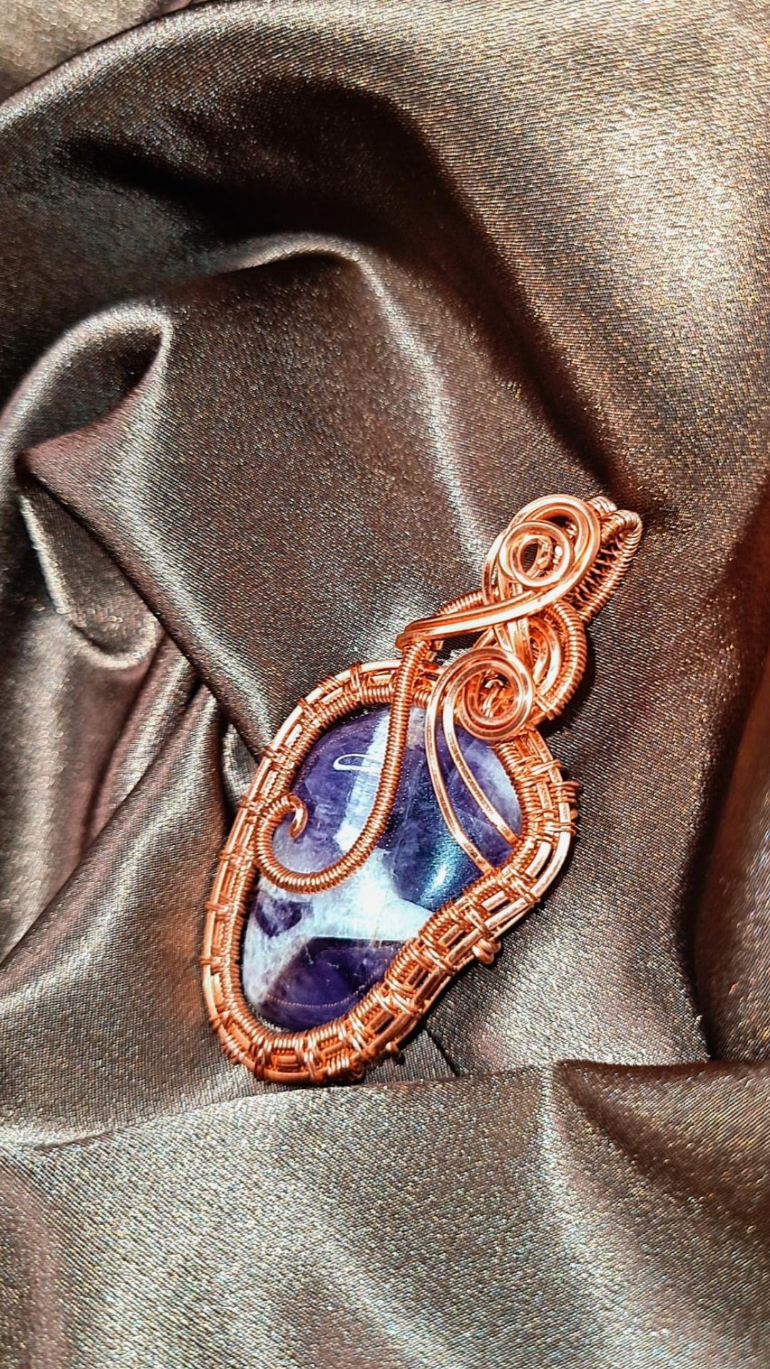 '111 SOUL BLOOM' -AMETHYST CHEVRON PENDANT