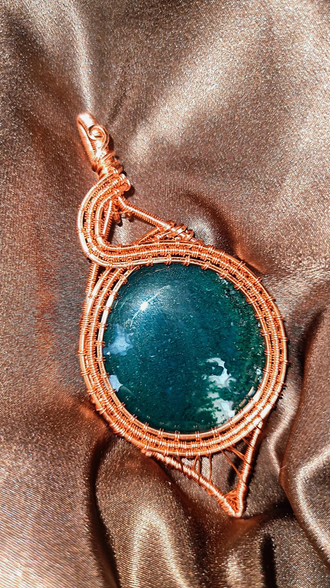 '222 SACRED FOREST' - MOSS AGATE PENDANT