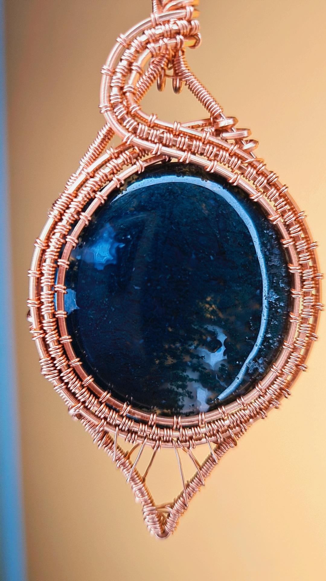 '222 SACRED FOREST' - MOSS AGATE PENDANT