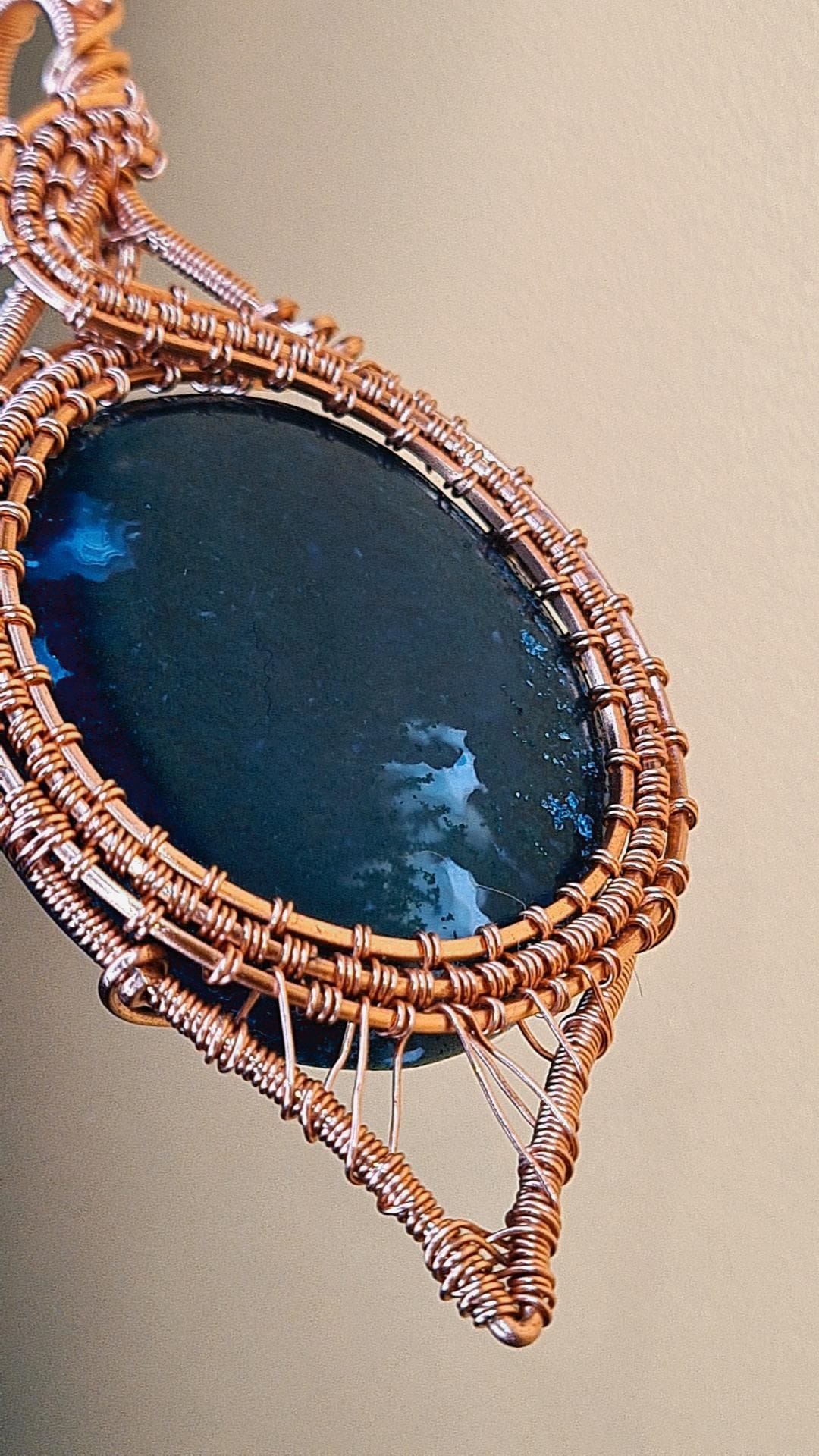 '222 SACRED FOREST' - MOSS AGATE PENDANT