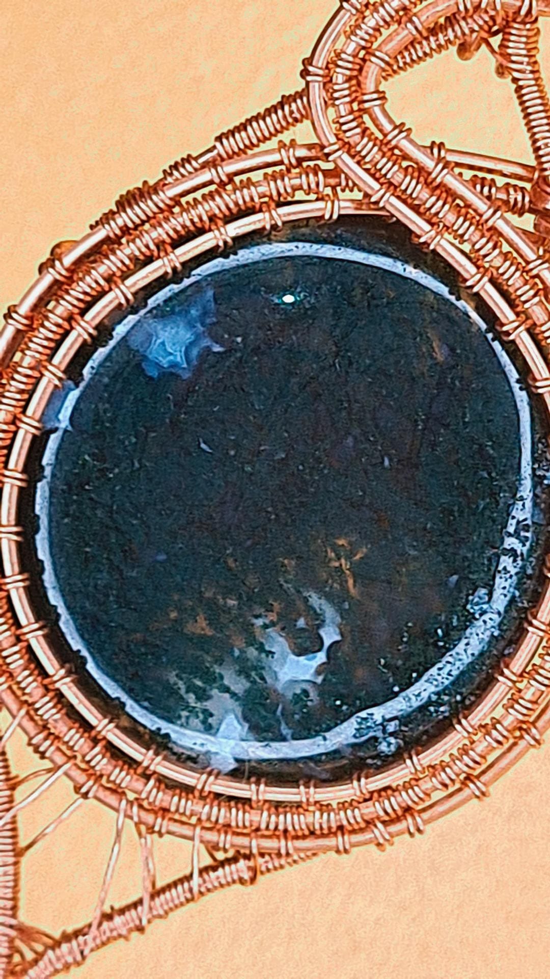 '222 SACRED FOREST' - MOSS AGATE PENDANT
