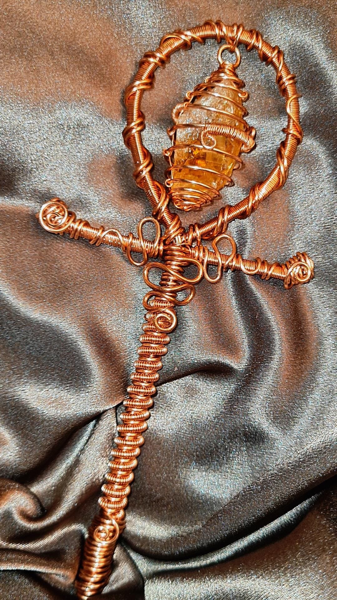 'GOLDEN LIFE' - HANDHELD CITRINE ANKH