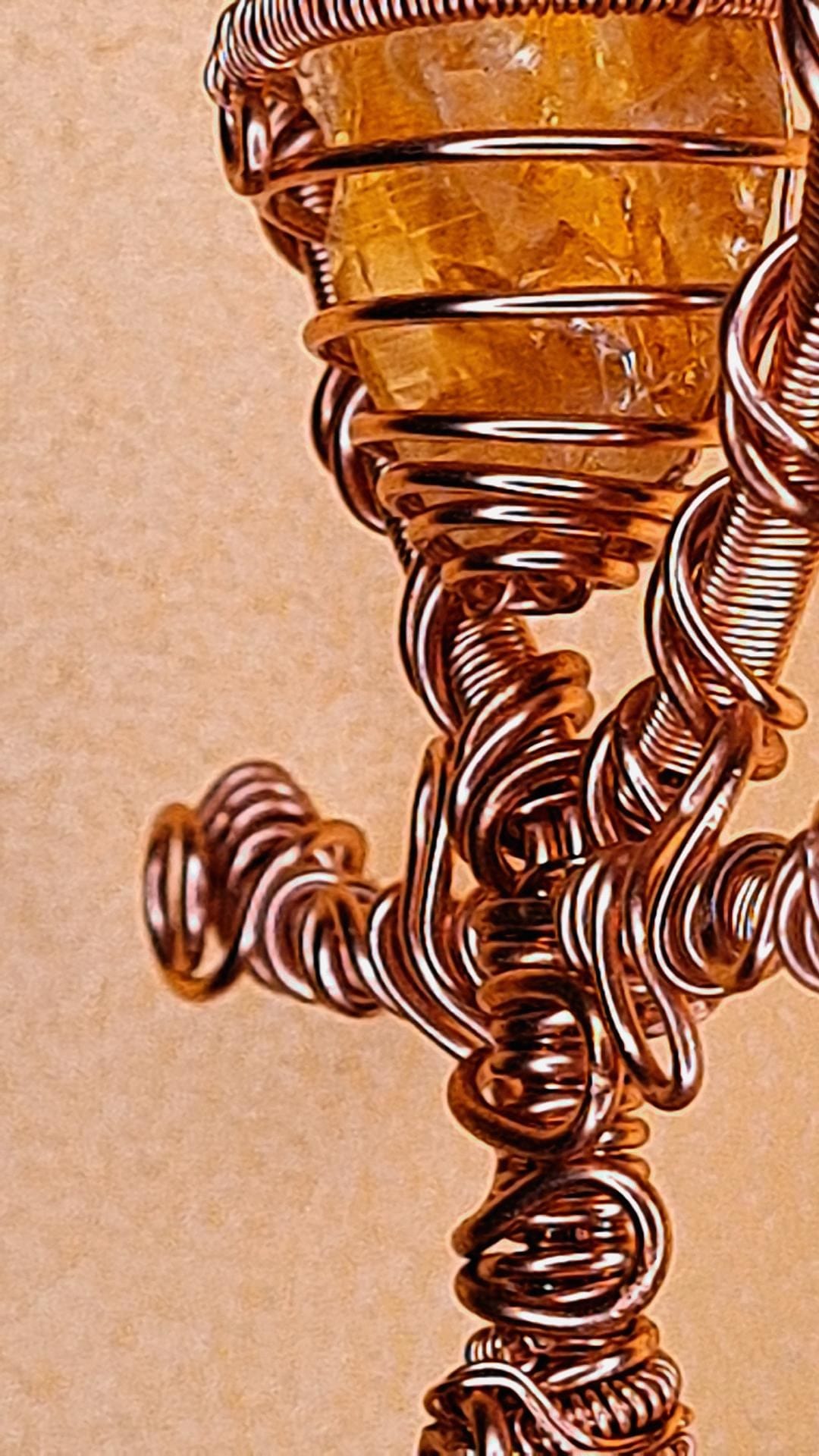 'GOLDEN LIFE' - HANDHELD CITRINE ANKH