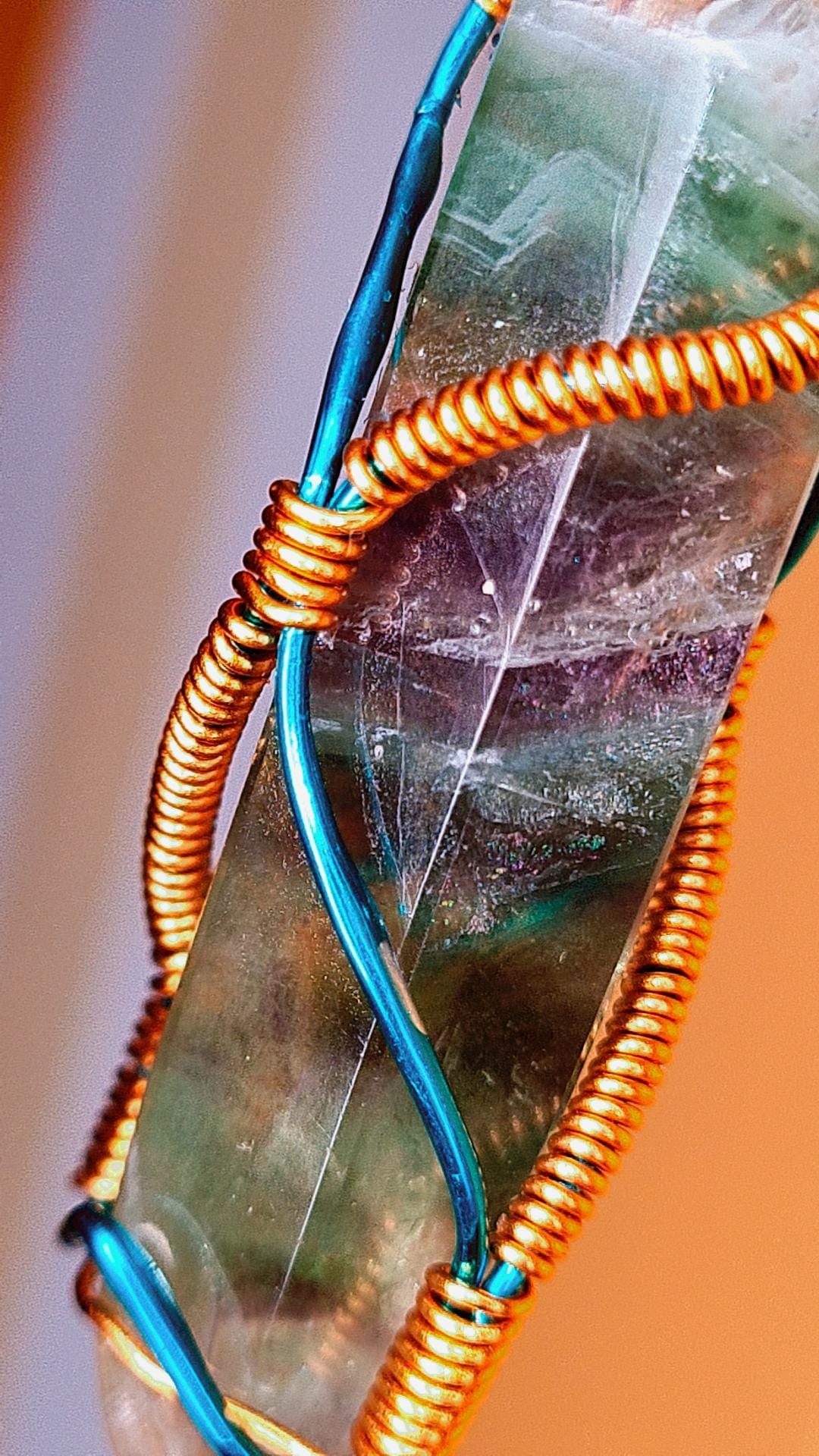 'SKITTTLE ME HAPPY' - FLUORITE PENDANT