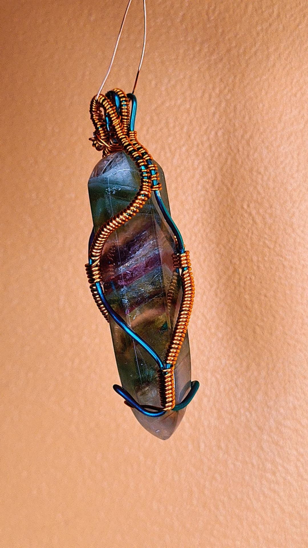'SKITTTLE ME HAPPY' - FLUORITE PENDANT