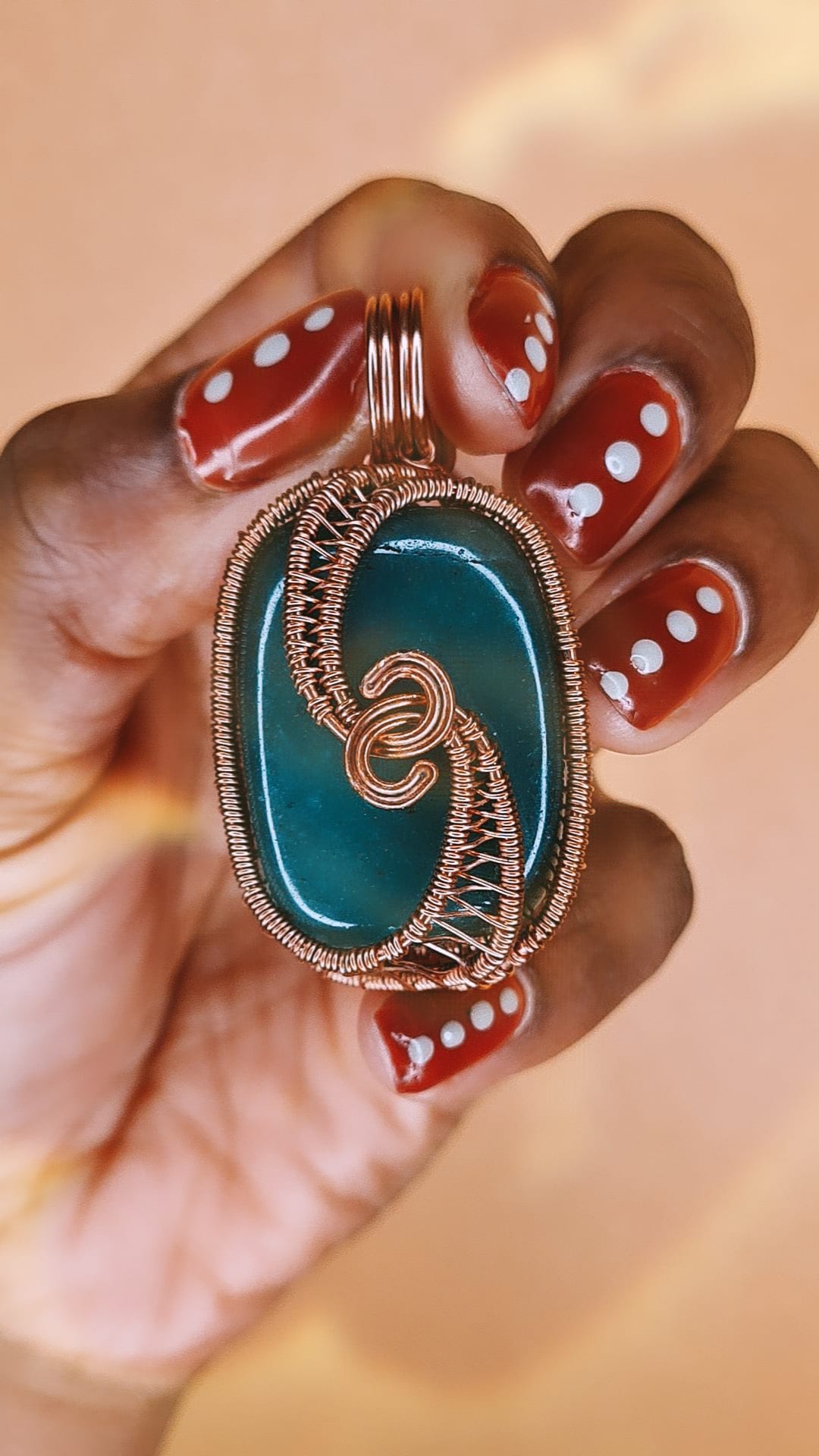 'DRAGON HEART'- AVENTURINE PENDANT & CHAIN COMBO