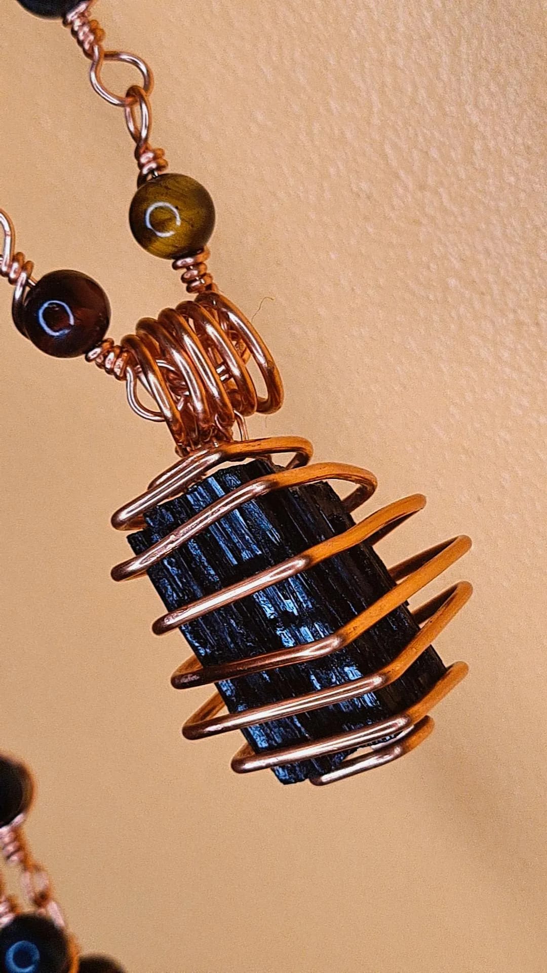THE GREAT PROTECTOR COMBO - TORMALINE & TRIPLE TIGERS-EYE CHAIN