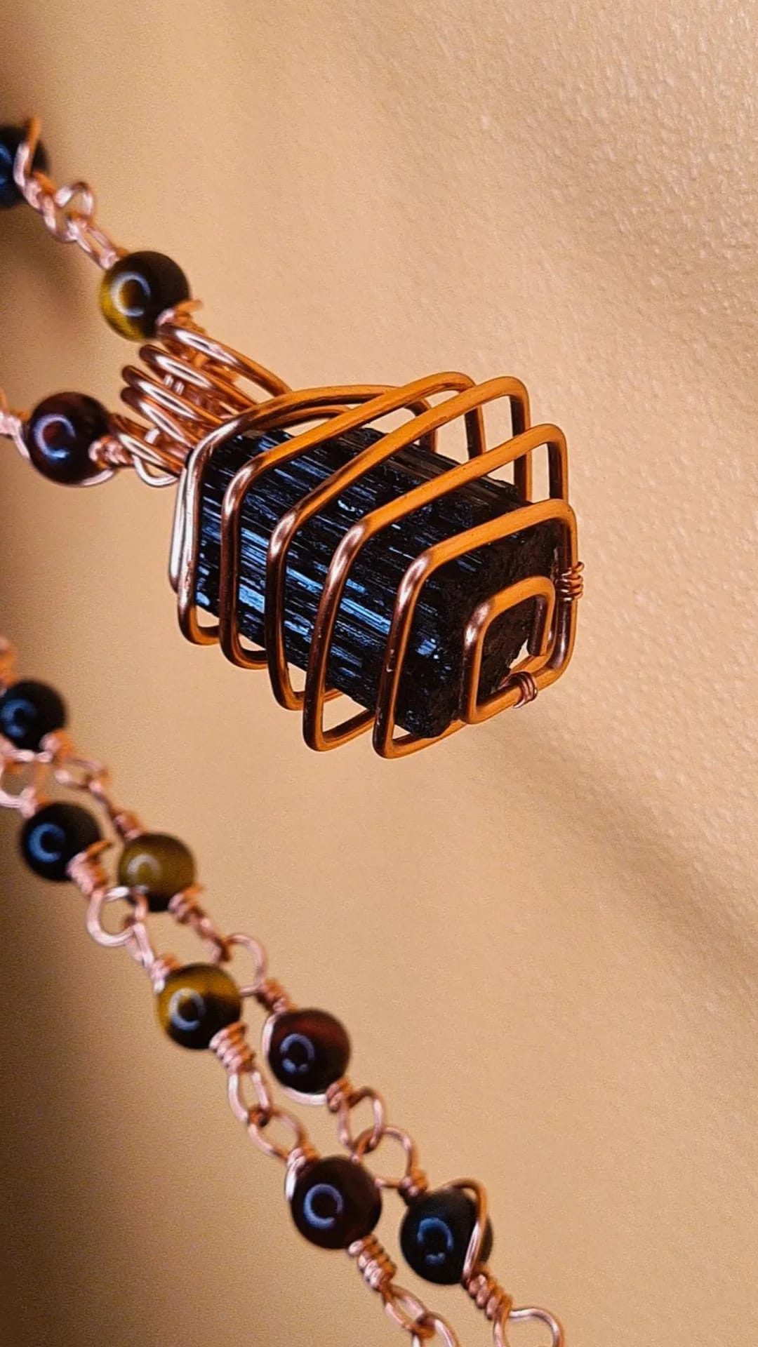 THE GREAT PROTECTOR COMBO - TORMALINE & TRIPLE TIGERS-EYE CHAIN