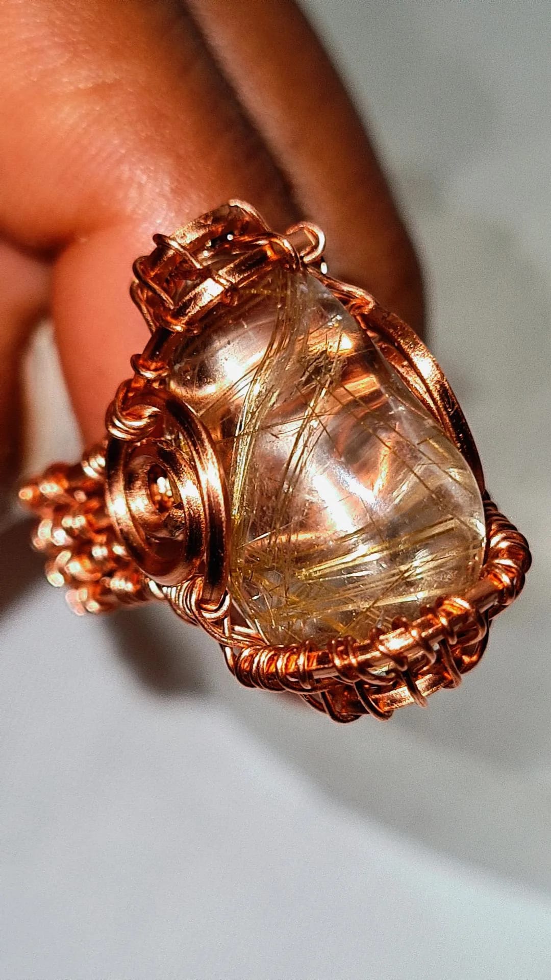 GOLDEN ONE- RUTILATED QUARTZ RING