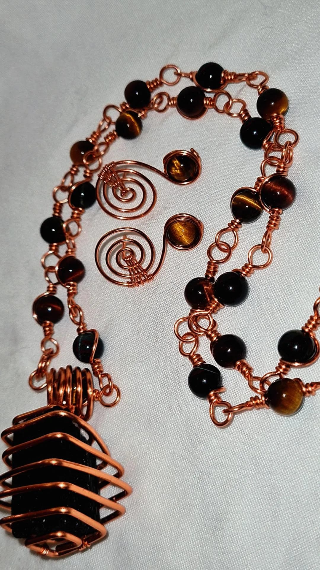 THE GREAT PROTECTOR COMBO - TORMALINE & TRIPLE TIGERS-EYE CHAIN
