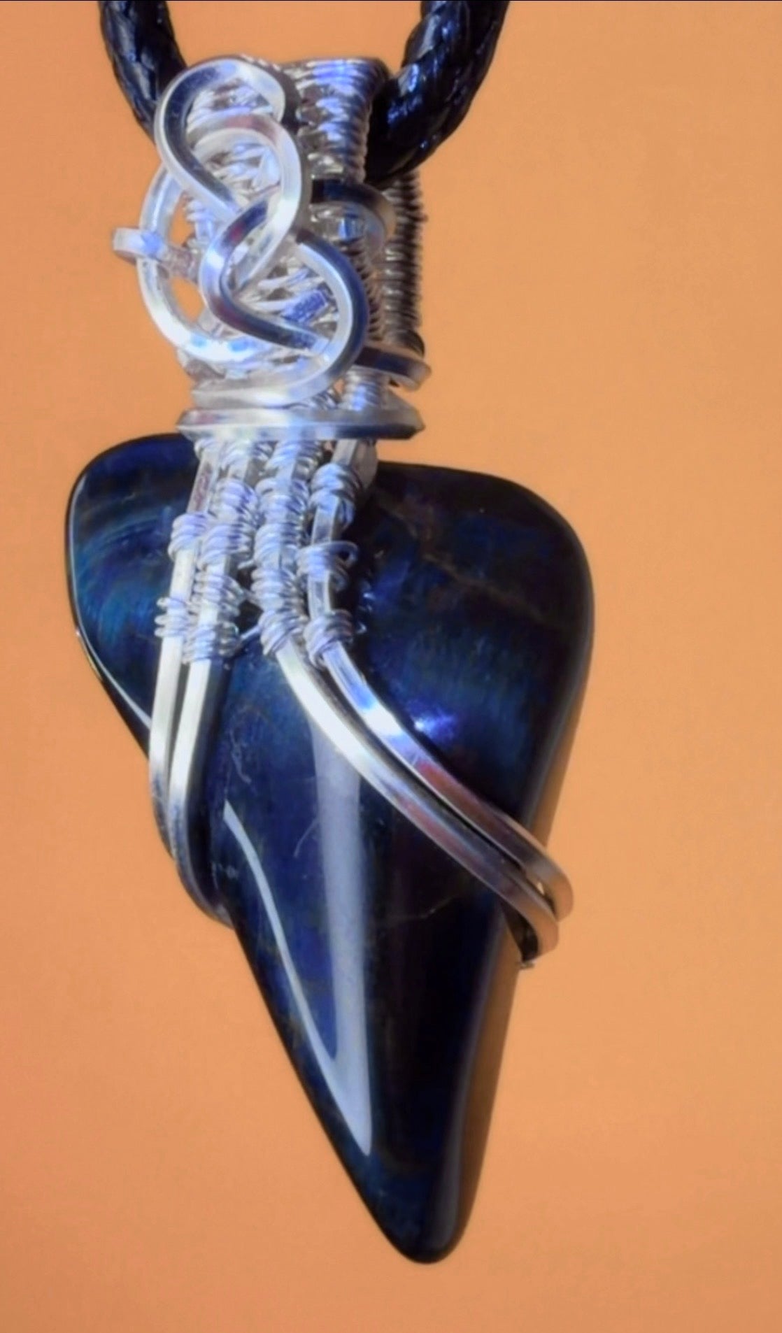 DARK KNIGHT - BLUE TIGERS EYE NECKLACE