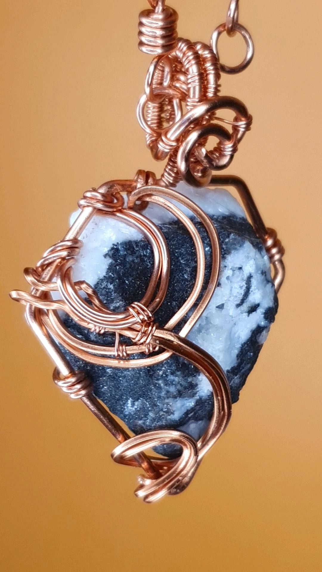 DIAMOND ROOTS - RAW ZEBRA JASPER NECKLACE