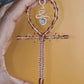 THE MANDALAN -PHANTOM QUARTZ ANKH NECKLACE