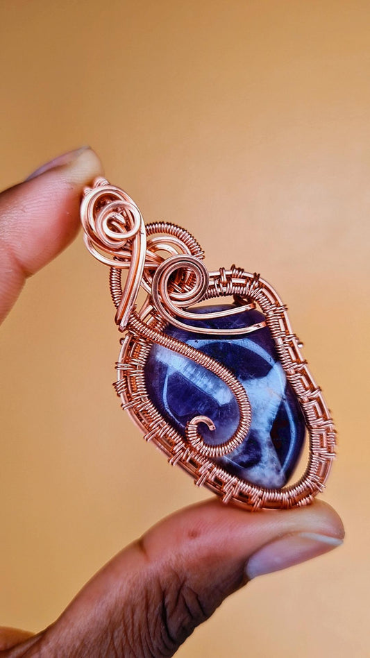 '111 SOUL BLOOM' -AMETHYST CHEVRON PENDANT