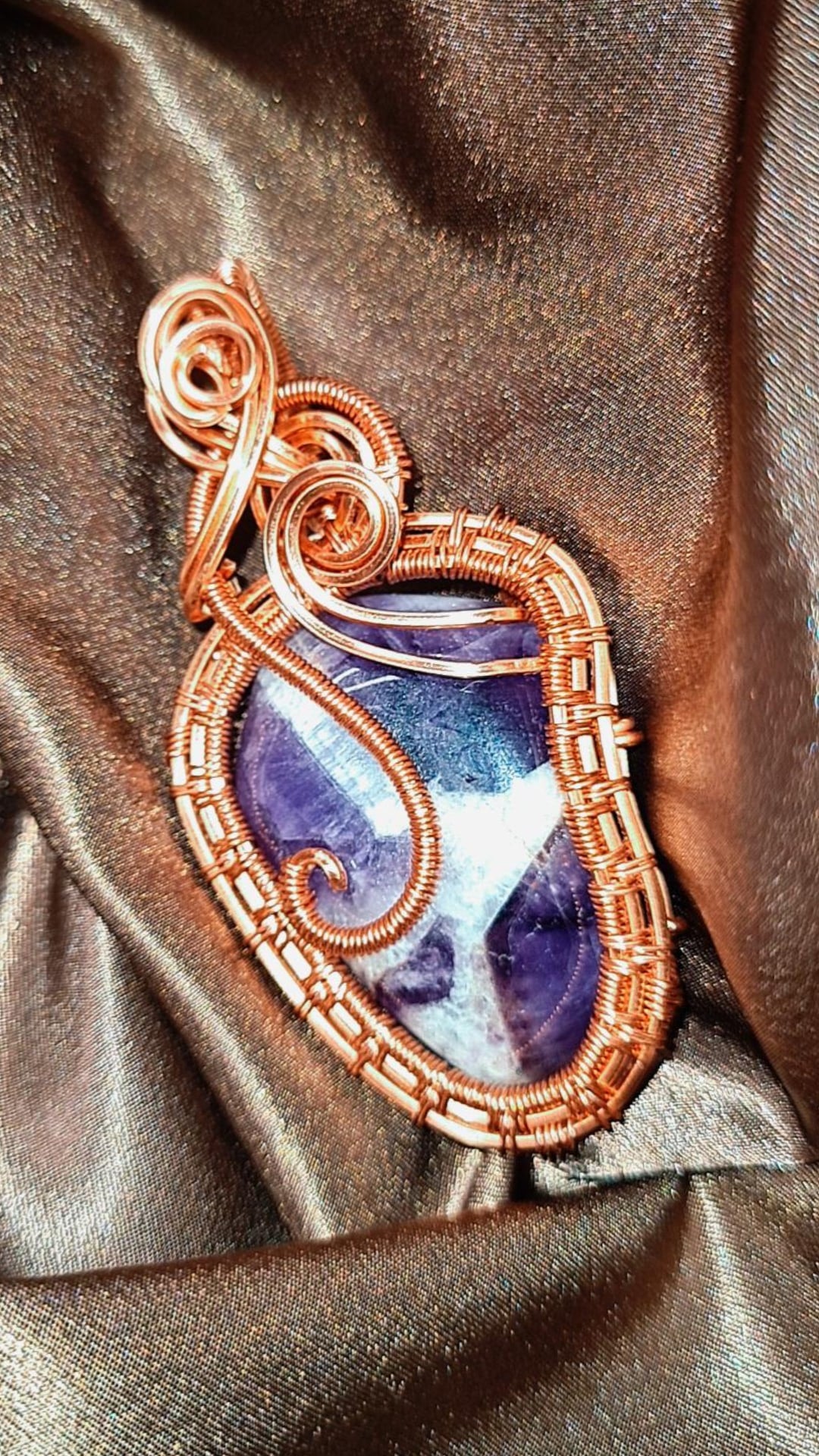 '111 SOUL BLOOM' -AMETHYST CHEVRON PENDANT