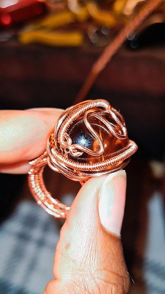 'DEEP HAZE' -  QUARTZ RING (SML)-