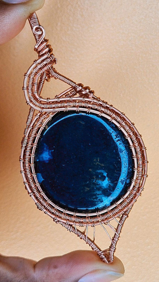 '222 SACRED FOREST' - MOSS AGATE PENDANT