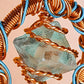 '888 FLUORITE 'PYRAMINX DIAMOND' -GOLDEN ANKH PENDANT (SML) -