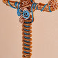 '888 FLUORITE 'PYRAMINX DIAMOND' -GOLDEN ANKH PENDANT (SML) -