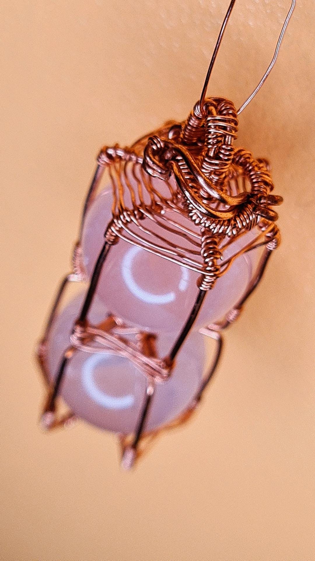 'THE LOVE BUBBLES' - ROSE QUARTZ PENDANT & CHAIN