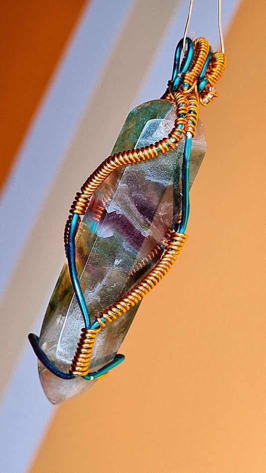 'SKITTTLE ME HAPPY' - FLUORITE PENDANT