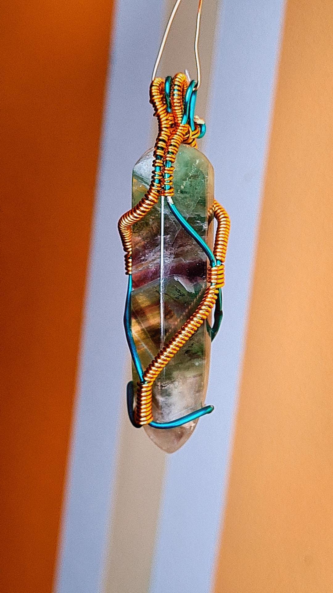 'SKITTTLE ME HAPPY' - FLUORITE PENDANT