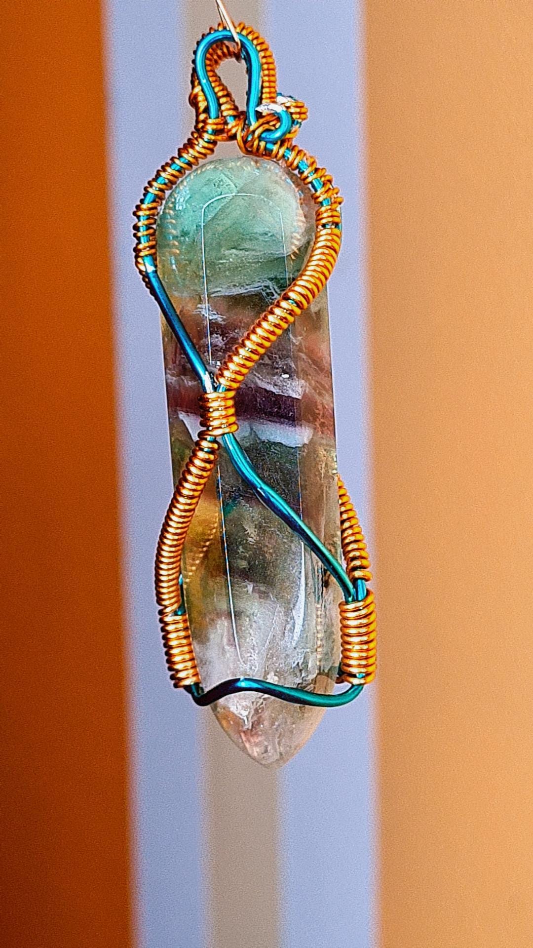 'SKITTTLE ME HAPPY' - FLUORITE PENDANT