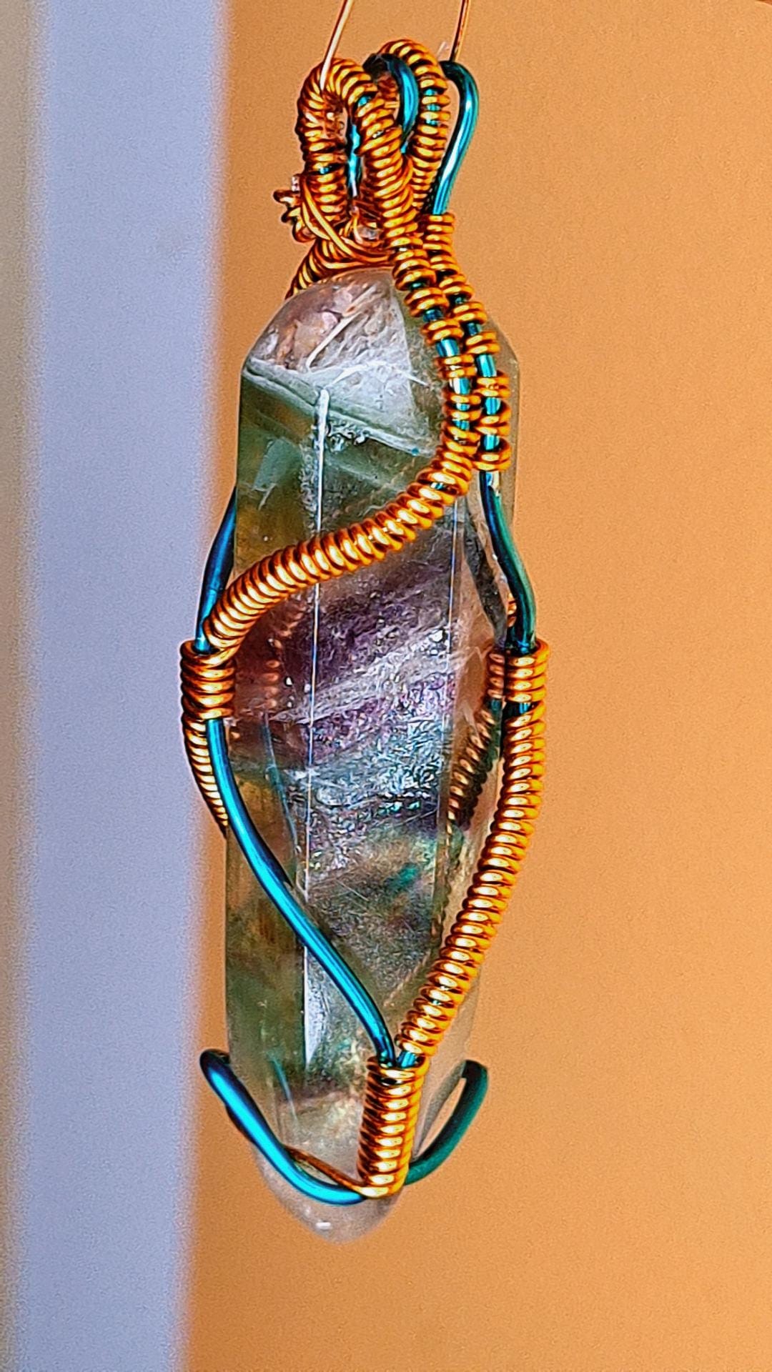 'SKITTTLE ME HAPPY' - FLUORITE PENDANT