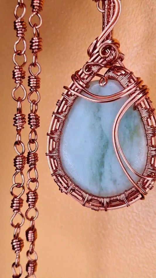 '144 SWAN SPIRIT' - SERPENTINE JADE PENDANT & CHAIN