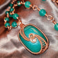 'DRAGON HEART'- AVENTURINE PENDANT & CHAIN COMBO