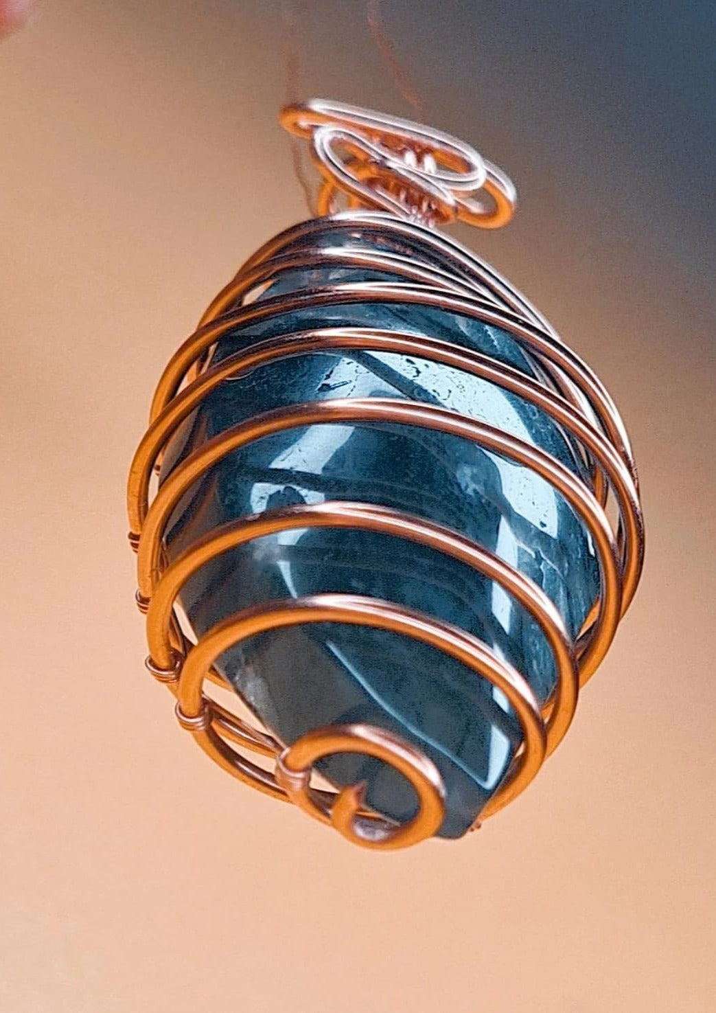PEACE IN ORBIT- MOSS AGATE PENDANT CHAIN COMBO
