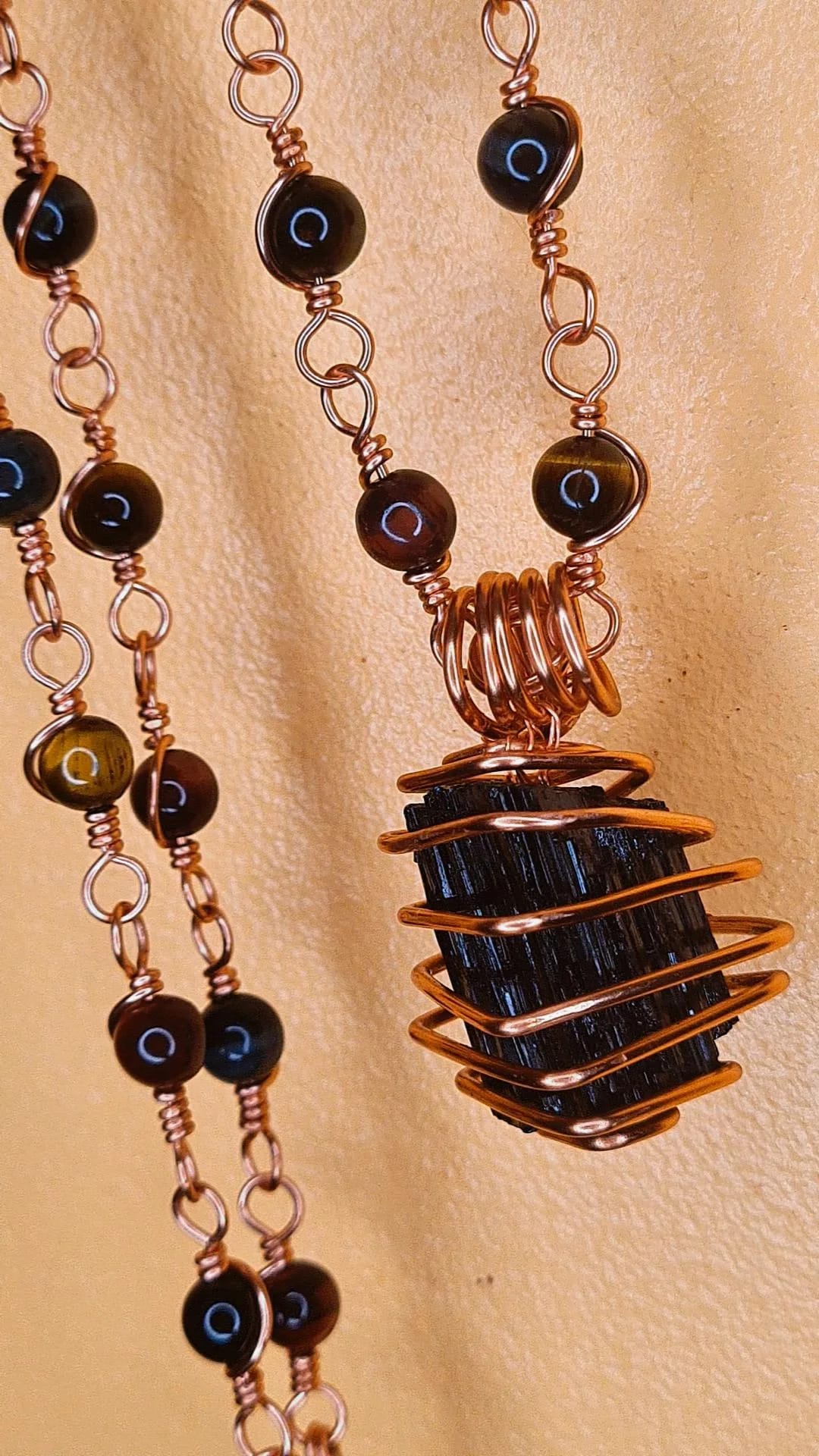 THE GREAT PROTECTOR COMBO - TORMALINE & TRIPLE TIGERS-EYE CHAIN